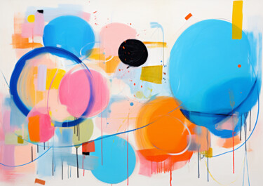 Malerei mit dem Titel "Cristal blue and pu…" von Sasha Robinson, Original-Kunstwerk, Acryl