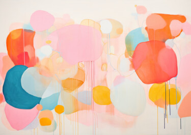Arts numériques intitulée "Pale abstract with…" par Sasha Robinson, Œuvre d'art originale, Peinture numérique