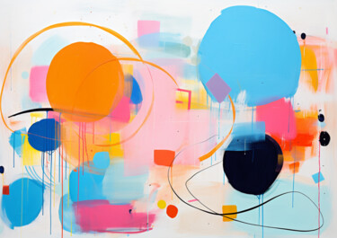 Digital Arts με τίτλο "Pale blue and pink…" από Sasha Robinson, Αυθεντικά έργα τέχνης, Ψηφιακή ζωγραφική