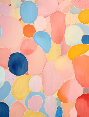 Digital Arts titled "Peach Fuzz small ci…" by Sasha Robinson, Original Artwork, Digital Collage