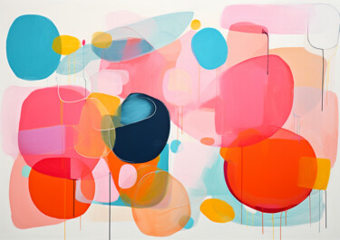 Pintura titulada "Painting with pink…" por Sasha Robinson, Obra de arte original, Tiza