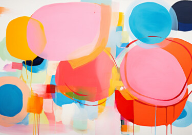 Malarstwo zatytułowany „Painting with pink…” autorstwa Sasha Robinson, Oryginalna praca, Akryl