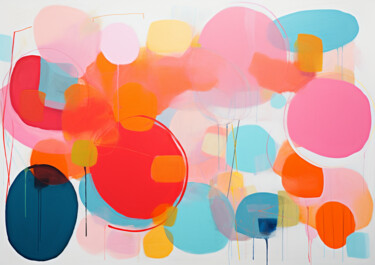 Digitale Kunst mit dem Titel "Painting with pink…" von Sasha Robinson, Original-Kunstwerk, Acryl