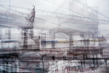 Kyiv Metro Bridge Photography titled "Kyiv Metro Bridge" by Sasha Rzhondkovsky, Original Art, Manipulated Photography