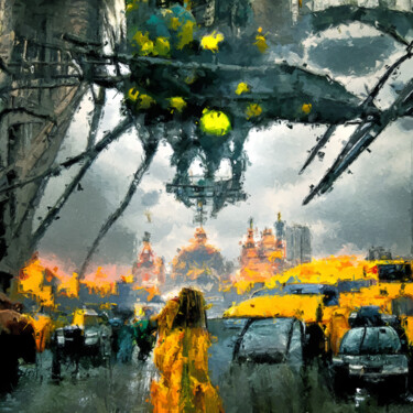 Digital Arts titled "Arrival" by Sasha Rzhondkovsky, Original Artwork, Digital Painting