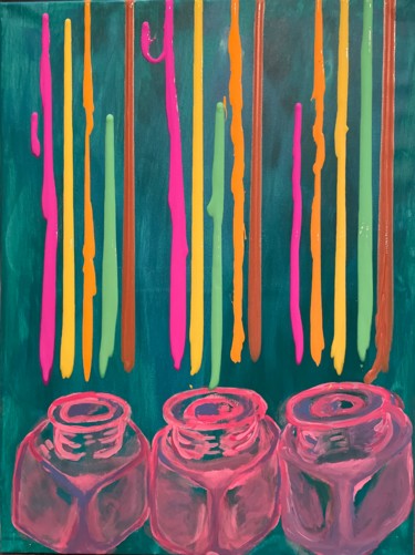 Malerei mit dem Titel "Color Splash" von Nezabyvaemo, Original-Kunstwerk, Acryl