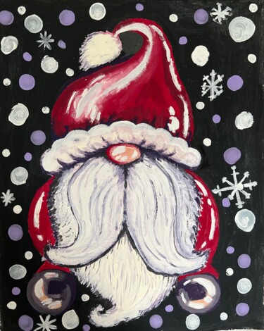 Malarstwo zatytułowany „Santa Gnome” autorstwa Nezabyvaemo, Oryginalna praca, Akryl