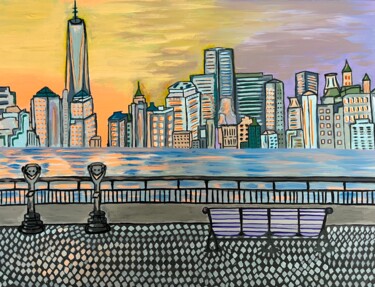 Painting titled "Liberty State Park…" by Nezabyvaemo, Original Artwork, Acrylic