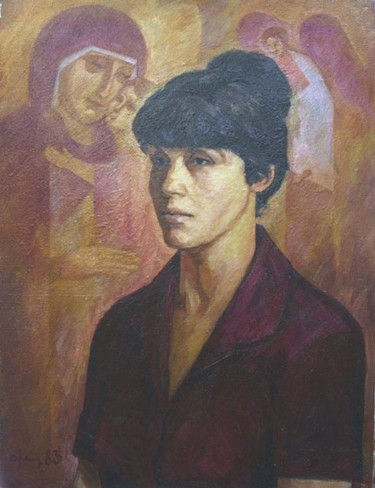 Картина под названием "Portrait the woman…" - Aleksander Fesechko (Sasha), Подлинное произведение искусства, Масло