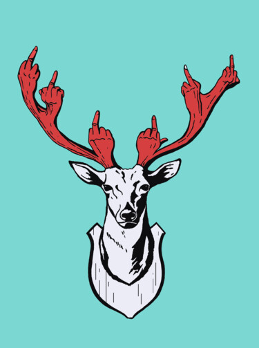 "Mr. Deer's Last Wor…" başlıklı Tablo Sasho Violetov tarafından, Orijinal sanat, Akrilik