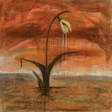 Painting titled "Desert solitaire" by Yanick Sasseville, Original Artwork