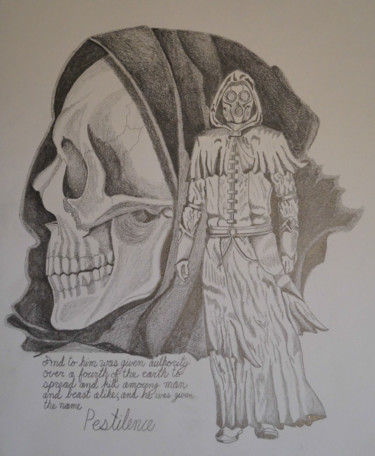 Drawing titled "pestilence-scott-st…" by Sastrozier, Original Artwork, Graphite
