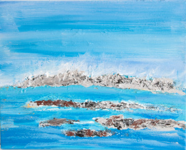 Malerei mit dem Titel "paysage marin" von Françoise Pinton Platen, Original-Kunstwerk, Acryl