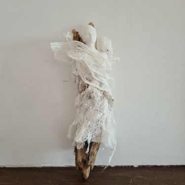 Sculpture intitulée "Créature de rêve" par Françoise Pinton Platen, Œuvre d'art originale, Papier