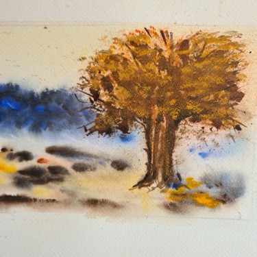 Malerei mit dem Titel "L arbre d un  Rêve…" von Françoise Pinton Platen, Original-Kunstwerk, Aquarell