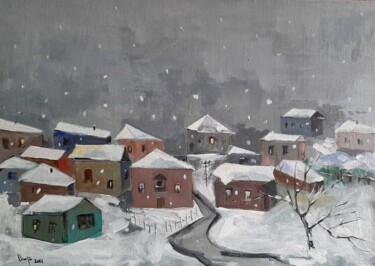 Painting titled "Winter 👉50×70" by Satenik Hovhannisyan, Original Artwork, Acrylic