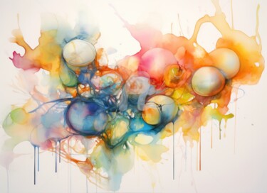 Peinture intitulée "Untitled 5.2461 No.…" par Satori No Michi, Œuvre d'art originale, Aquarelle