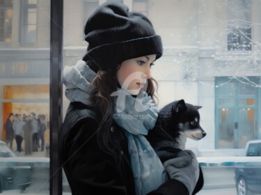 Arte digital titulada "Winter Serenity 5.2…" por Satori No Michi, Obra de arte original, Pintura Digital
