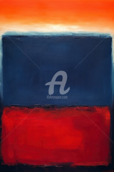 Schilderij getiteld "Rothko's Reverie 5.…" door Satori No Michi, Origineel Kunstwerk, Acryl