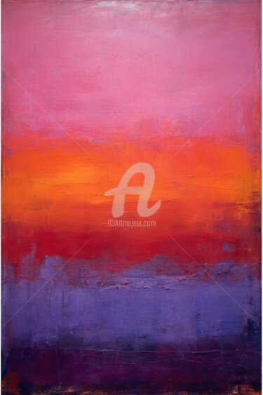 Картина под названием "Rothko's Reverie 5.…" - Satori No Michi, Подлинное произведение искусства, Акрил
