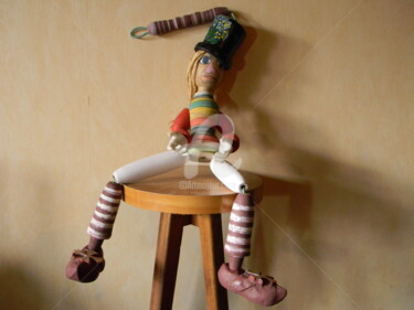 Sculpture intitulée "Marionnette en bois…" par Satrianocreations, Œuvre d'art originale, Bois
