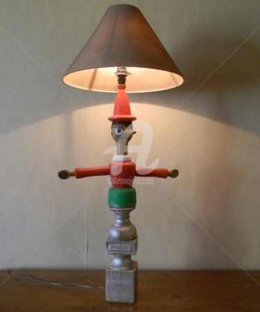 Artisanat intitulée "LAMPE A POSER  PINO…" par Satrianocreations, Œuvre d'art originale
