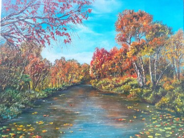 Картина под названием "Осень." - Елена Хевелева, Подлинное произведение искусства, Масло