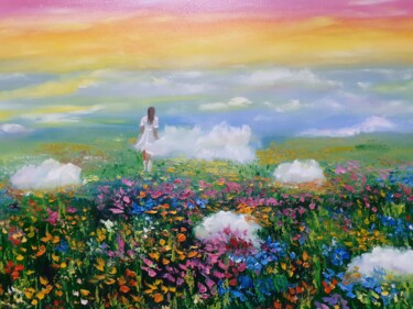 Картина под названием "Там где живут мечты." - Елена Хевелева, Подлинное произведение искусства, Масло