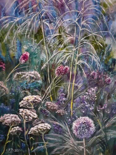 Картина под названием "Запах лета." - Елена Хевелева, Подлинное произведение искусства, Масло
