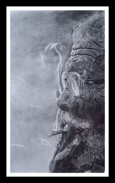 Dessin intitulée "Old man realistic p…" par Satyajeet Kumar, Œuvre d'art originale, Crayon