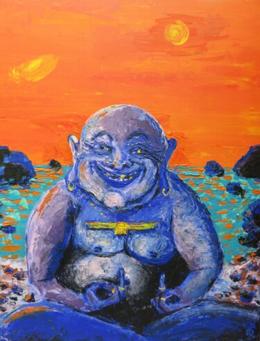Painting titled "La Gomera 03 - "The…" by Satyam Art, Original Artwork, Acrylic