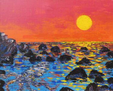 Malarstwo zatytułowany „La Gomera 02 - "Sun…” autorstwa Satyam Art, Oryginalna praca, Akryl