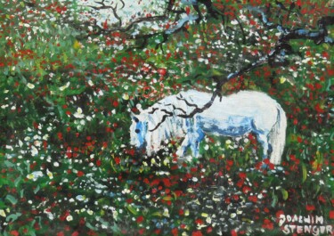 Pintura intitulada ""Pony"" por Satyam Art, Obras de arte originais, Acrílico