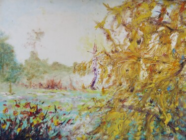 Peinture intitulée ""Herbst"" par Satyam Art, Œuvre d'art originale, Acrylique