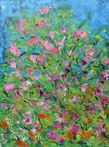 Malerei mit dem Titel ""Flower Power"" von Satyam Art, Original-Kunstwerk, Acryl