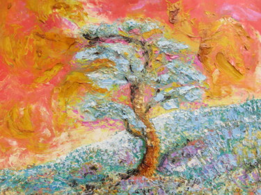 Malerei mit dem Titel ""Frühlingstraum I"" von Satyam Art, Original-Kunstwerk, Acryl