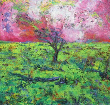 Malerei mit dem Titel ""Frühlingstraum II"" von Satyam Art, Original-Kunstwerk, Acryl