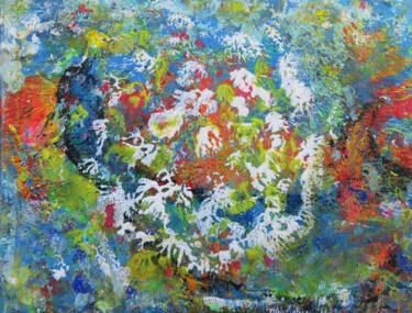 Malerei mit dem Titel ""Farbkomposition au…" von Satyam Art, Original-Kunstwerk, Acryl