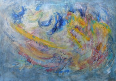 Pintura intitulada ""Blaues Wunder" - F…" por Satyam Art, Obras de arte originais, Acrílico