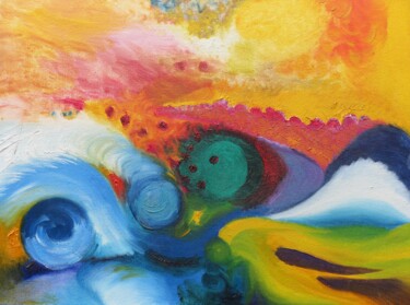Pittura intitolato ""Freude" - Farbkomp…" da Satyam Art, Opera d'arte originale, Acrilico