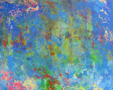 Malerei mit dem Titel ""Farbkomposition au…" von Satyam Art, Original-Kunstwerk, Acryl