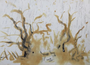 Peinture intitulée ""Regen!" - Tee und…" par Satyam Art, Œuvre d'art originale, Encre