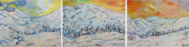 Painting titled "Tryptichon "Heimat…" by Satyam Art, Original Artwork, Acrylic