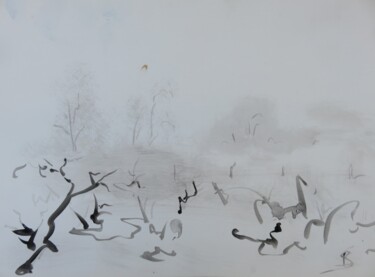 Drawing titled ""Winterlandschaft"…" by Satyam Art, Original Artwork, Ink