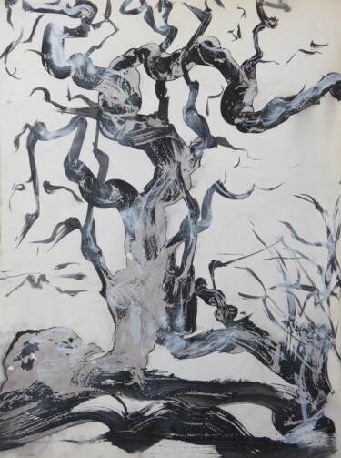Dibujo titulada ""Bäume IV"- Tuschez…" por Satyam Art, Obra de arte original, Tinta