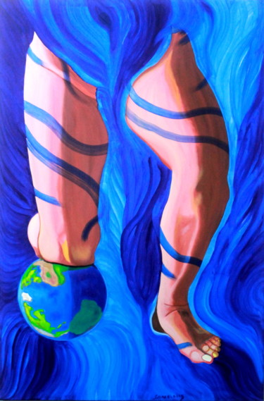 I can't breathe (No puedo respirar) Pintura titulada "I can't breathe (No…" por Saúl Nagelberg, Obra de arte original, Oleo