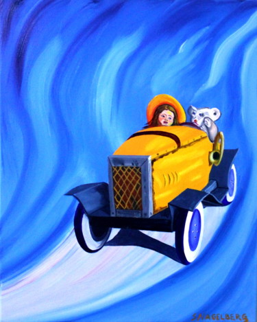 Painting titled "Viajera" by Saúl Nagelberg, Original Artwork, Oil