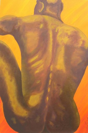 Pintura titulada "Espalda morena" por Saúl Nagelberg, Obra de arte original, Oleo