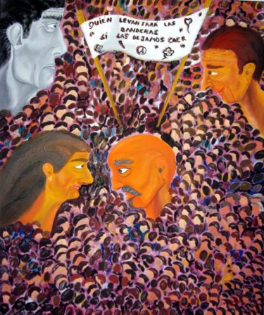 Pintura titulada "Quién levantará las…" por Saúl Nagelberg, Obra de arte original, Oleo
