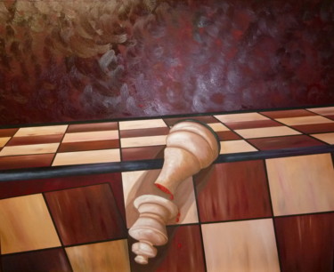 Pintura titulada "La caída" por Saúl Nagelberg, Obra de arte original, Oleo